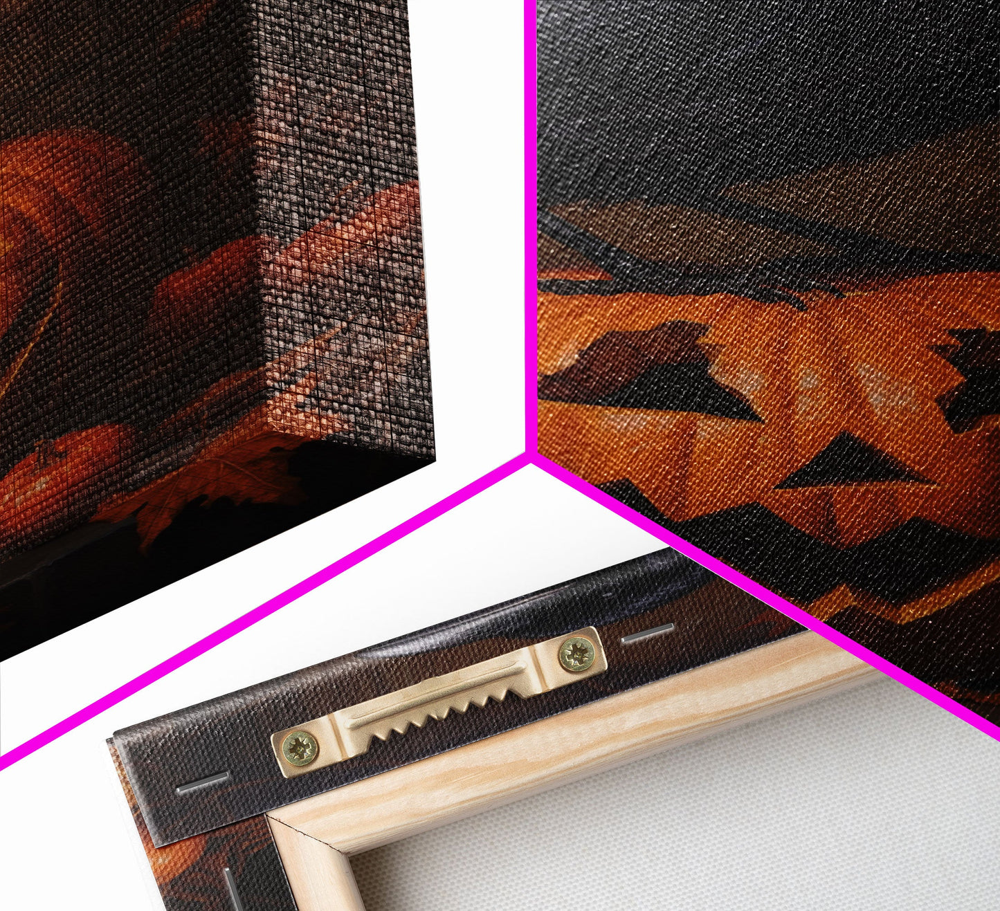 Crow Atop A Jack O Lantern, Framed Canvas Print, Halloween Decor, Raven Painting, Victorian Oil Painting Print, Macabre Horror Print