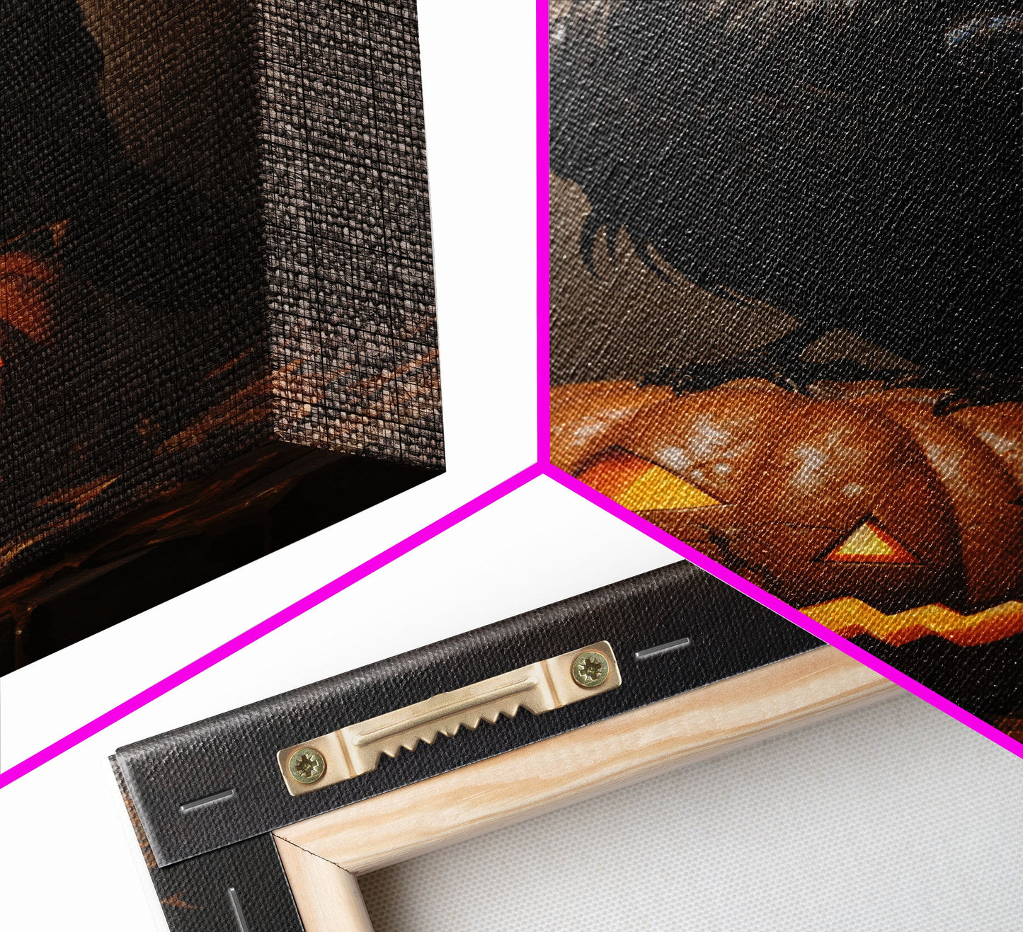 The Raven, Halloween Canvas Print / Framed Canvas, Victorian Gothic Oil Painting Print, Crow Decor, Macabre Horror Prints