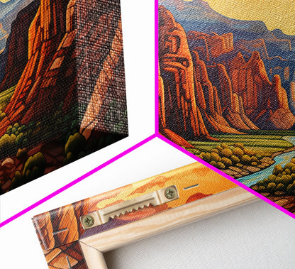 Canyon Art, River Wall Art, Landscape Wall Print, Canvas Print, Wall Art, 3 Piece Wall Art, Appreciation Gift, Ranch Decor, Western Wall Art