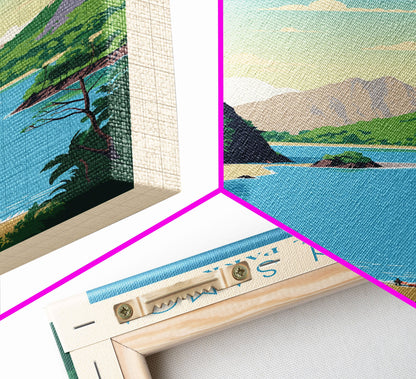 American Samoa National Park Vatia Travel Art, National Park Print, Minimalist Travel Art, Midcentury Modern Style Landscape Painting