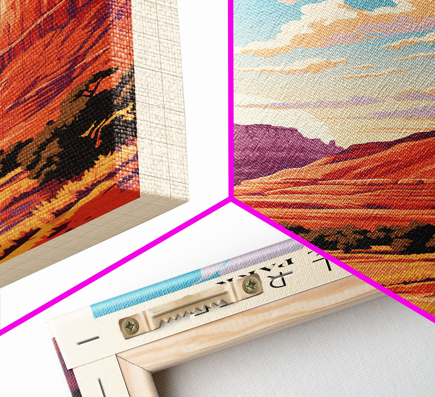 Capitol Reef National Park Utah Travel Art, National Park Print, Minimalist Travel Art, Midcentury Modern Style Landscape Painting