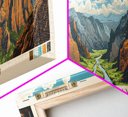 Black Canyon Of The Gunnison National Park, Panoramic Colorado Travel Art, National Park Print, Minimalist Travel Art, Midcentury Modern