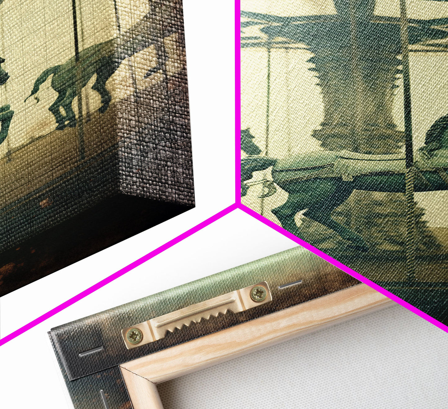 Carnival Art, Circus Print, Carousel Art Print, Canvas Print, Wall Hanging, Portrait Art, Spooky Room Decor, Entryway Prints, Home Wall Art