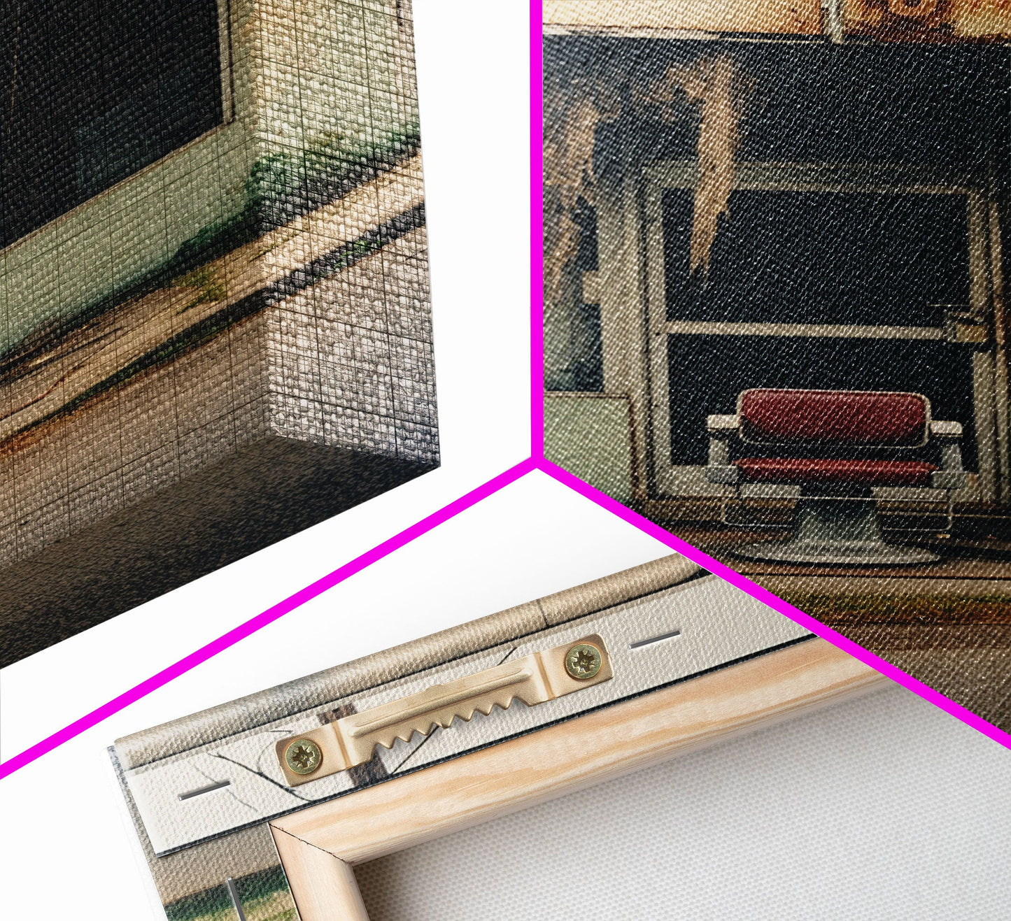 Abandoned Building, Barber Shop Art, Canvas Print, Wall Hanging, Portrait Art, Creepy Wall Decor, Spooky Art Print, Wall Art Prints