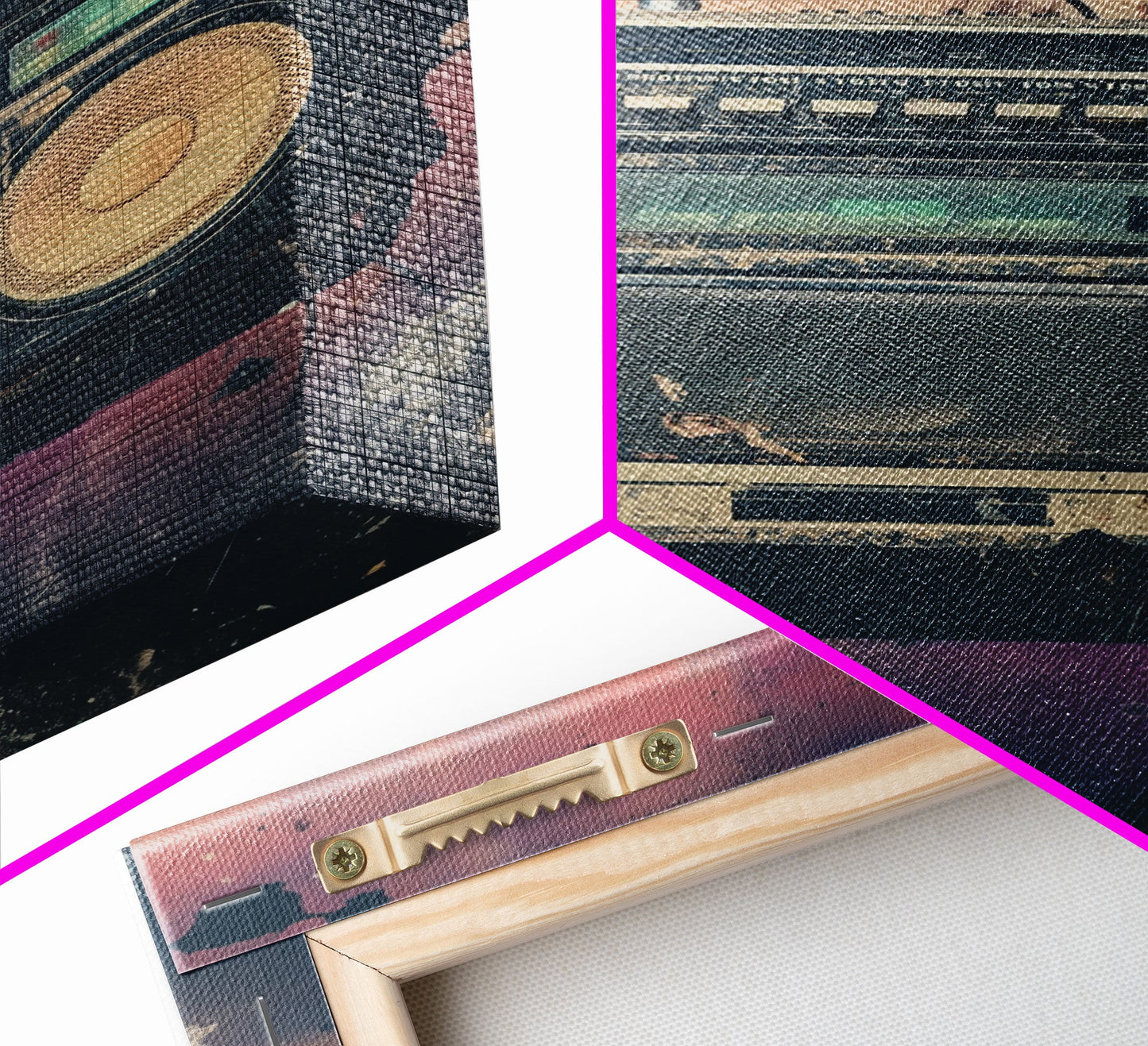 Boombox, Music Wall Art, Retro Wall Art, Canvas Print, Wall Hanging, Portrait Art, Apartment Wall Decor, Gaming Wall Decor, Above Bed Art