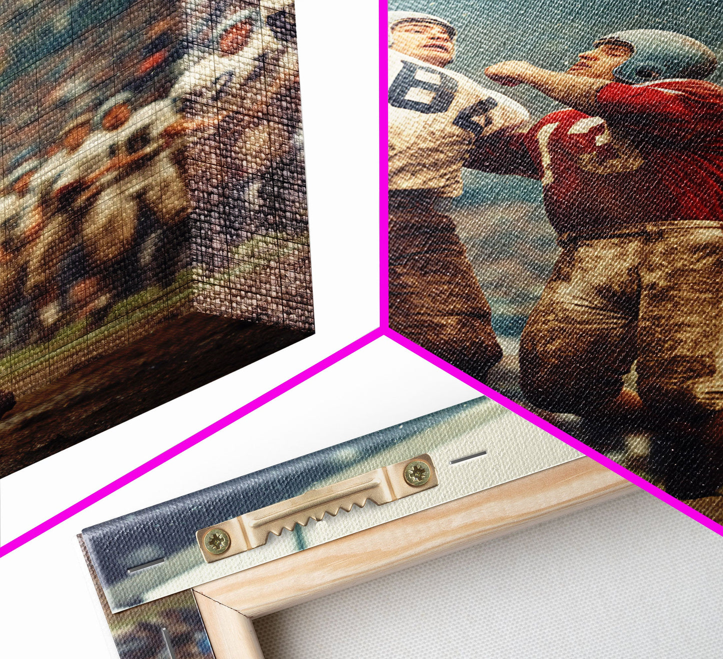 The Love Of The Game, 1920s Football, Framed Canvas Print, Footfall Fan Gift, Gift For Football Fan, Christmas Gift