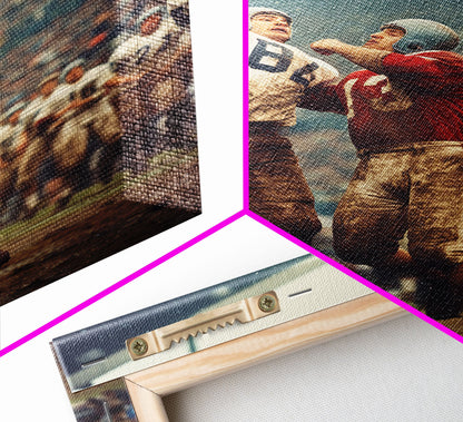 The Love Of The Game, 1920s Football, Framed Canvas Print, Footfall Fan Gift, Gift For Football Fan, Christmas Gift