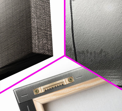 Black And White Florida Rain Storm, Framed Canvas Print, Liminal Art, Liminal Spaces, Framed Wall Art, Office Decor, Dark Moody Art