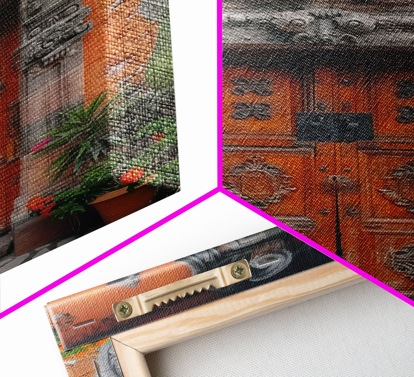 Change23 Colorful Indian Architecture Canvas Print, Traditional Art if India, Photography Print, Indian Wall Art, Living Room Decor