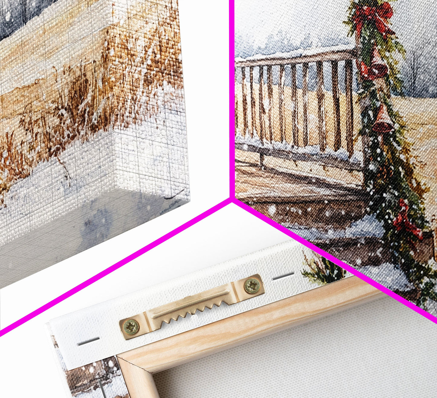 Rocking Chair in Winter - Christmas home decor, farmhouse Christmas decor, rustic Christmas decor Christmas door decor, Christmas decor wood