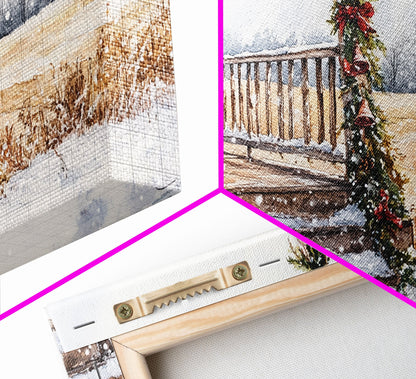 Rocking Chair in Winter - Christmas home decor, farmhouse Christmas decor, rustic Christmas decor Christmas door decor, Christmas decor wood