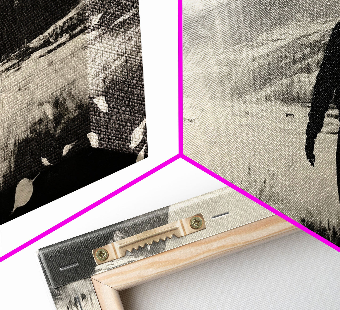 Winter Forest Cowboy Framed Canvas Print Christmas Cowboy Art Above Sofa Holiday Wall Decor Seasonal Winter Wonderland Gift