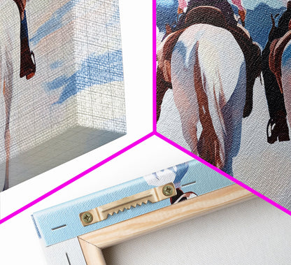 Portrait of cowboy amidst corn stalks, sunset skies, Framed Canvas Print, bold western art, autumn harvest season wall piece, fall farmhouse