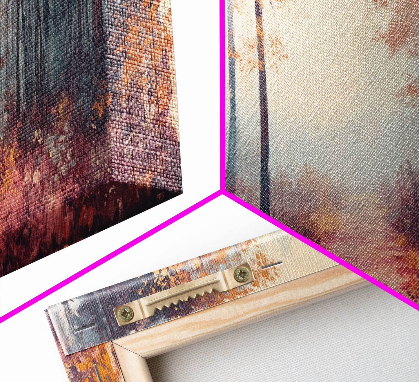 Misty Autumn Woods Framed Canvas Print, Moody Fall Pathway Art, Fall Home Decor, Modern Farmhouse Seasonal Wall Art, Holiday Gift Idea