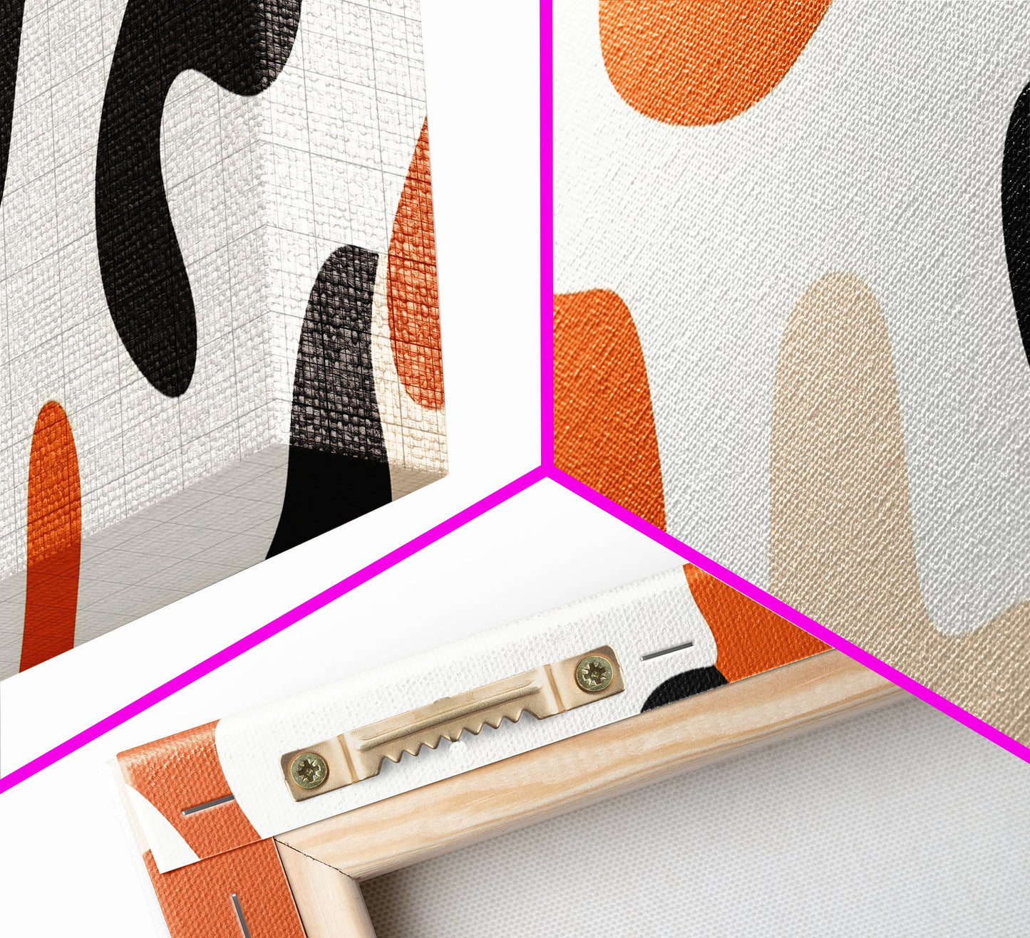 Abstract Cheetah Print Art, Animal Print Wall Art, Canvas Print, Extra Wide Oversized Abova Sofa Wall Art