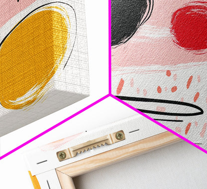 Meal For One - Japanese Style Abstract Art - Framed Canvas Print - Kitchen Decor - Kitchen Wall Art - Kitsch Kitchen - Eclectic Decor