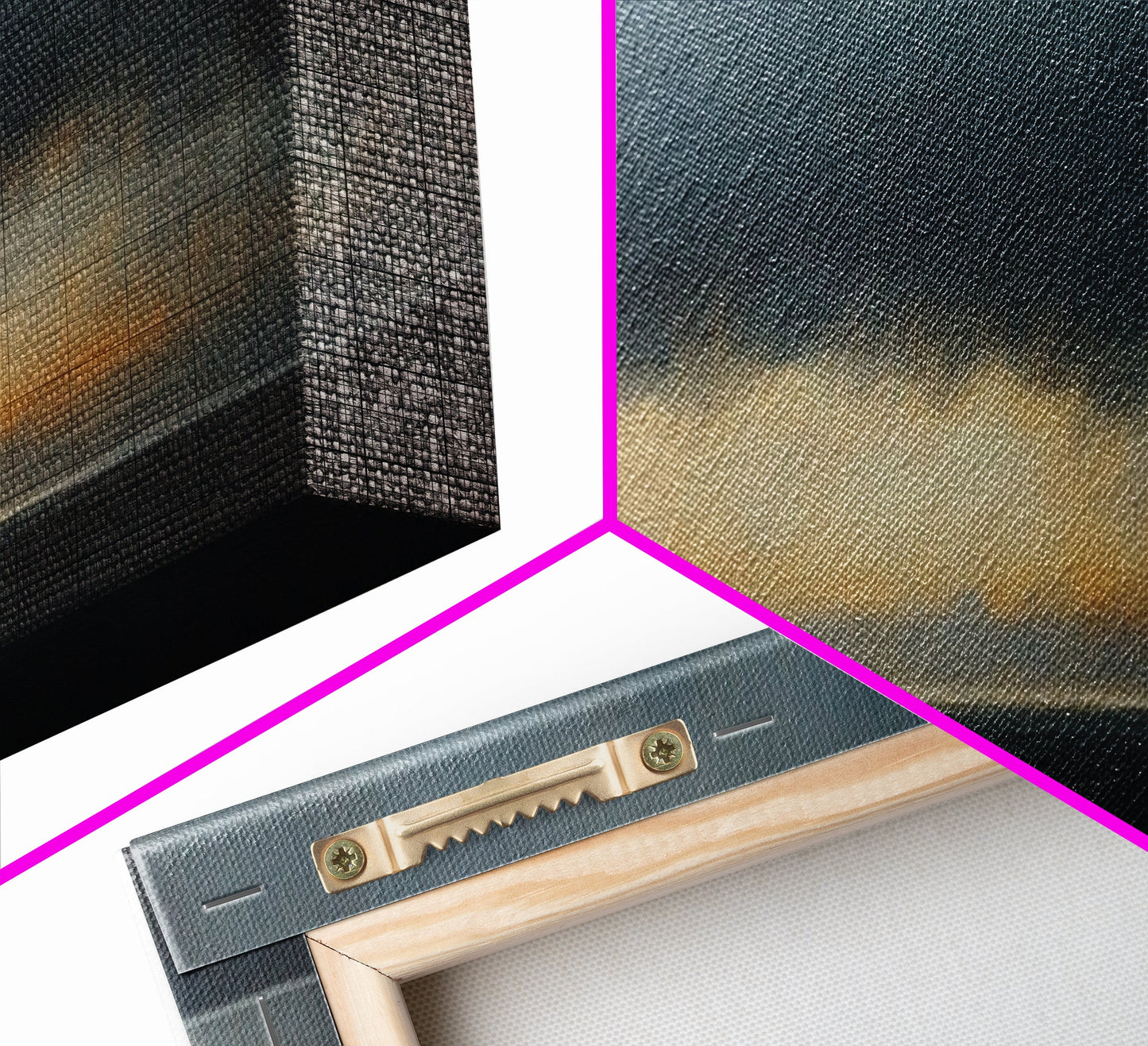 Prelude - Storm Over The Calm Sea - Framed Canvas Print - Dark and Moody Decor - Seascape Painting - Unique Wall Art