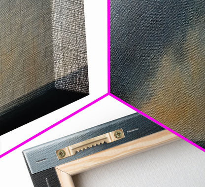 Storm Clouds Rolling In - Framed Canvas Print - Dark and Moody Landscape Painting - Seascape Painting - Ocean Art - Nautical Decor