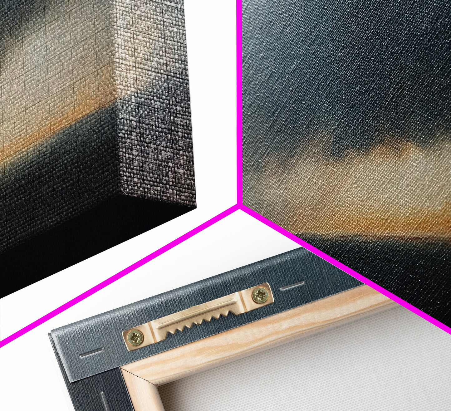 Storm On The Horizon - Panoramic Seascape Painting Print - Subdued Wall Art - Moody Decor - Boho Style Minimalist Landscape Painting