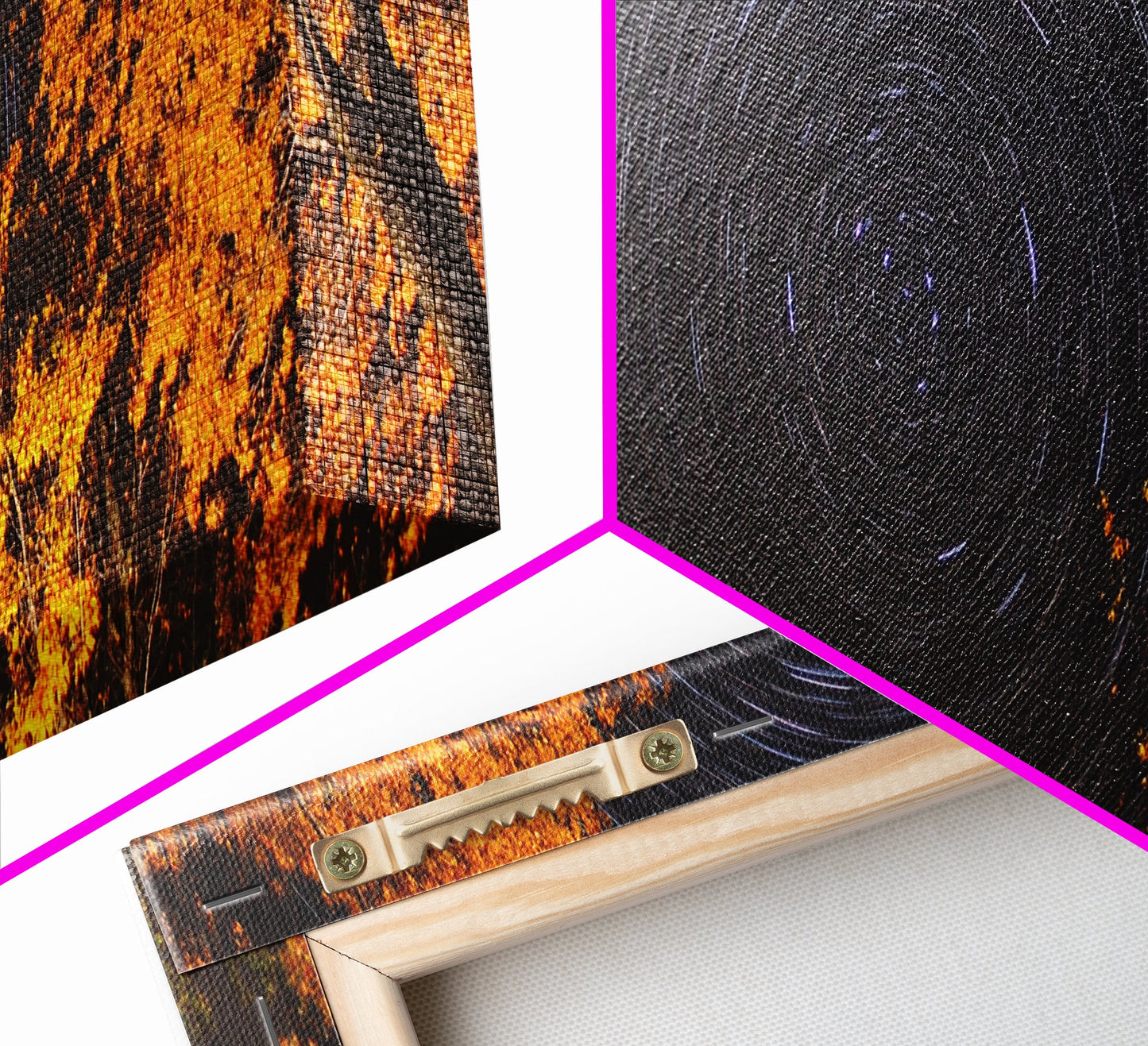 Time Lapse Photography Style Print, Panoramic Wall Art, Starry Night Sky Photo Print