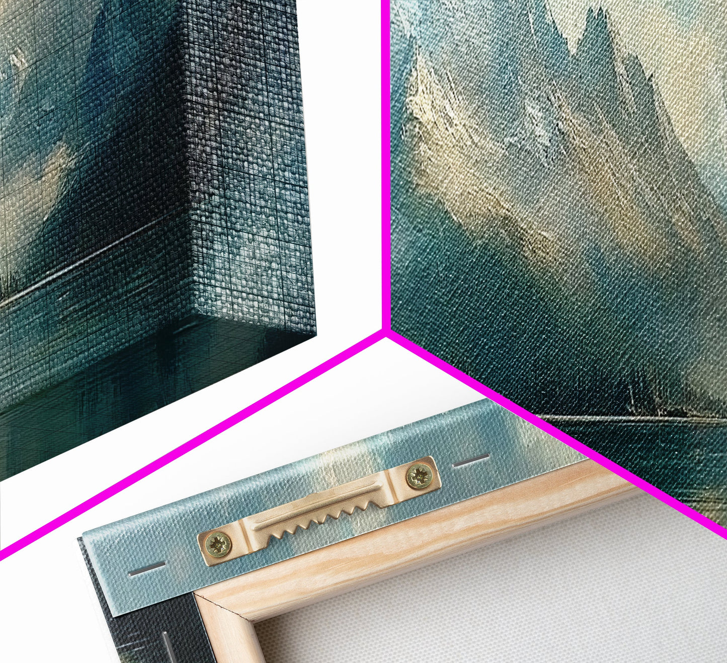 Moody Landscape Painting Print, Overcast Stormy Day In The Mountains, Thought Provoking Wall Art, Oversized Panoramic Ultra Wide Art