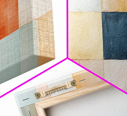 Modern Abstract Framed Canvas | Minimalist Mid Century Modern Wall Art | Large Horizontal Ultra Wide Framed Canvas | MCM Art