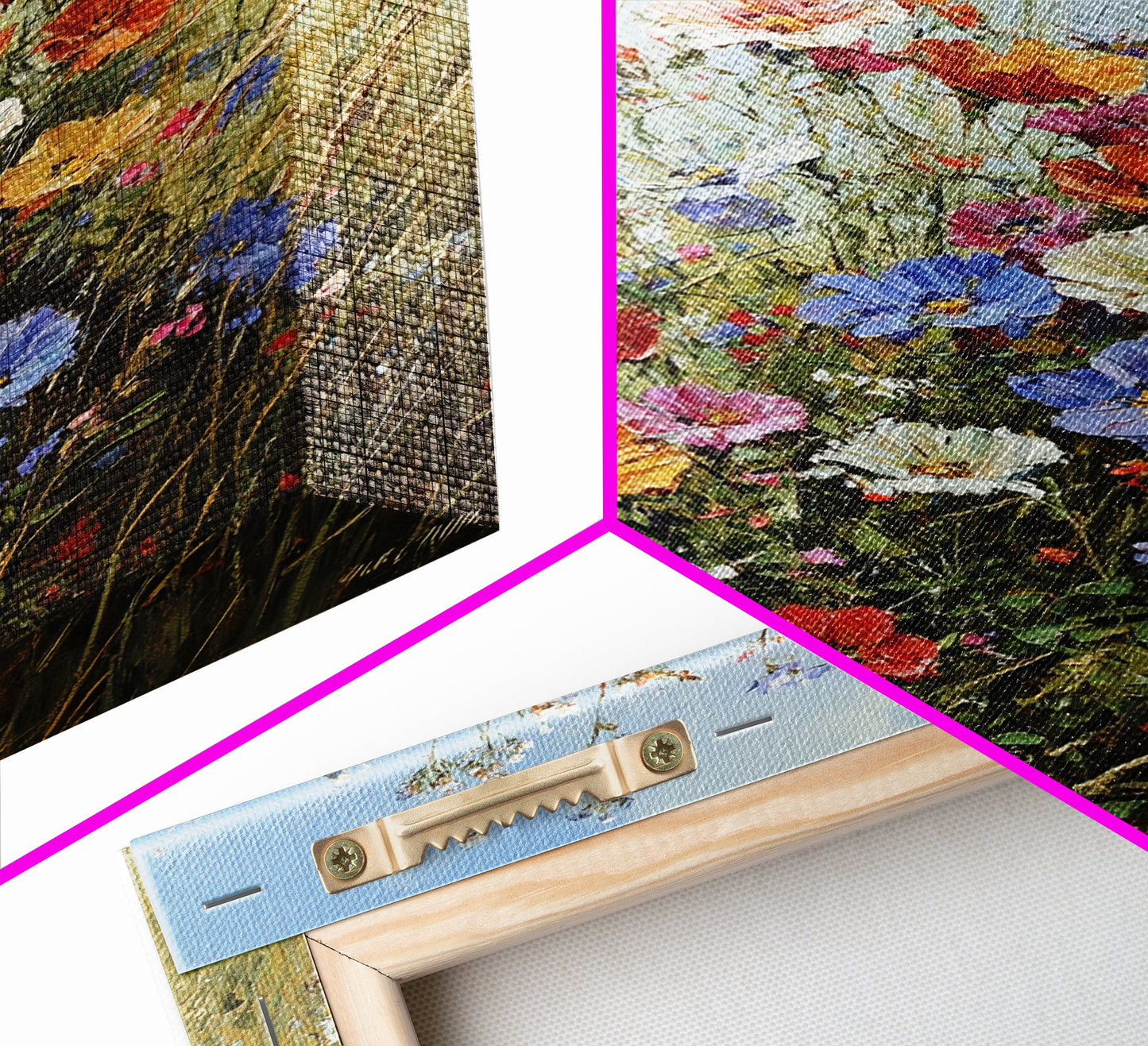 Botanical Wall Art | Oil Painting Botanical Print on Canvas | Wood Framed Boho Farmhouse Print | Large Wall Art | Oversized Wall Decor