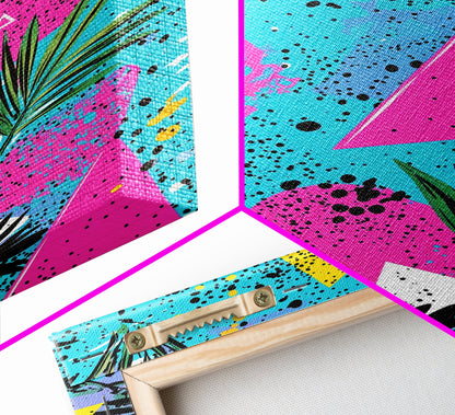 90's Style Shopping Mall Wall Art, Retro Style Canvas Print, Modern Wall Art