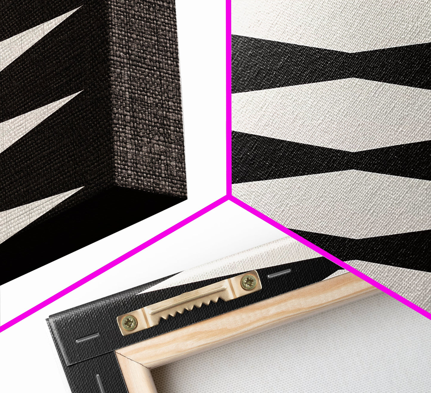 White Diamonds Geometric Aztec Terracota Canvas Print, Modern Farmhouse, Southwestern Art, Arizona Art, Black and White Wall Art