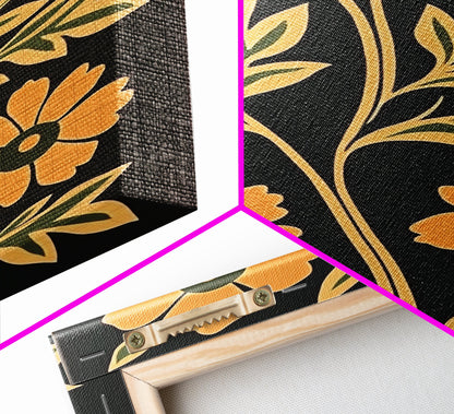 Framed Canvas Print Wall Art Boho Floral Print, Botanical Wall Art, Flower Market Poster, Minimalist Home Decor, Modern Farmhouse Art