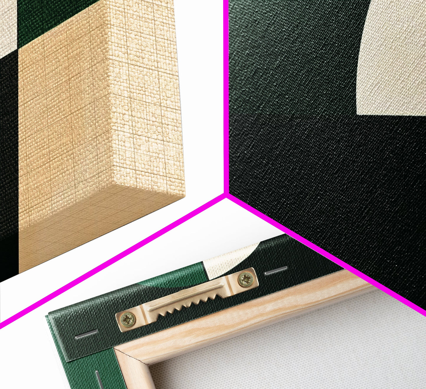 Horizontal Mid Century Modern Wall Art Framed Canvas Print, Oversized Extra Large Over Sofa living Room Wall Decor, Wall Hanging Canvas