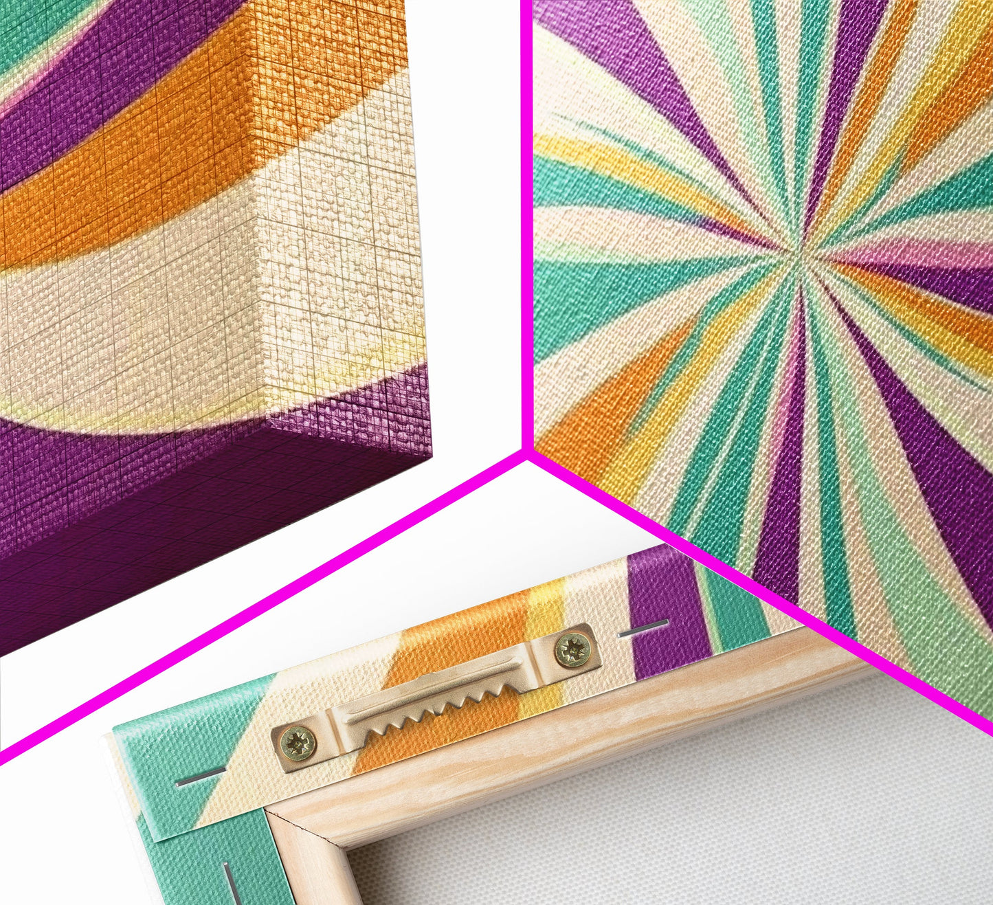 NuevArt Framed Canvas Print Wall Art MCM Mid Century Modern Canvas Print Abstract Shapes Illustration Mid Century Modern Wall Art