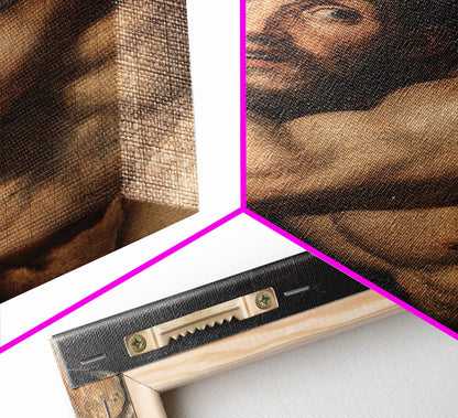 Satyr Painting Print, Framed Canvas Print, Satyr Painting Original, Satyr Artwork, Folk Art, Spooky Decor