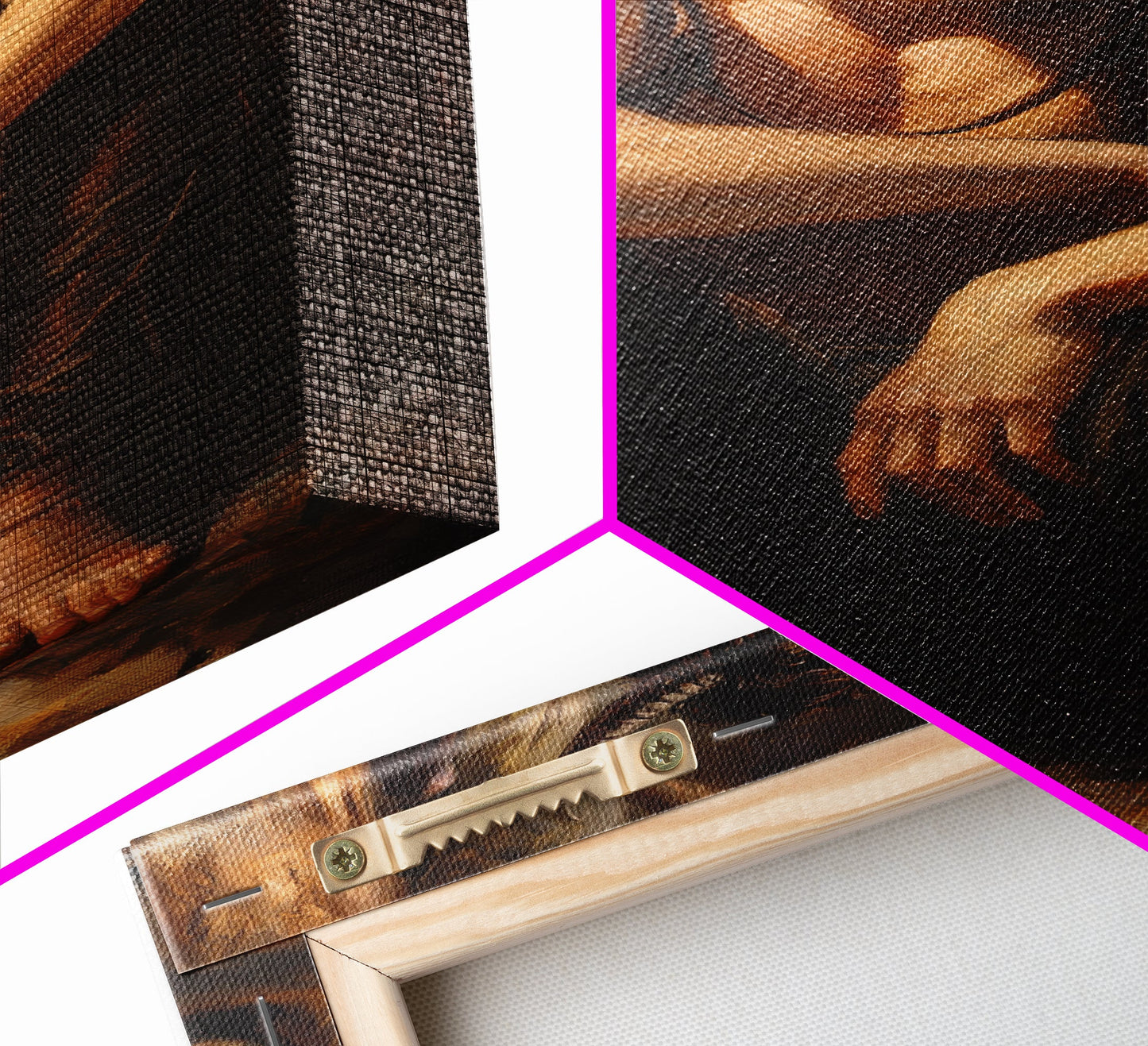 The Satyr Dark Macabre Wall Art, Framed Canvas Print, Dark Academia, Satyr Oil Painting, Halloween Decor