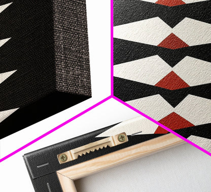 Retro Mid-Century Modern Diamond Art Canvas Print, MCM Style Home Decor