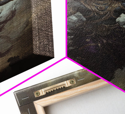 Radha Krishna Wall Art, Framed Canvas Print, Indian Inspired Wall Art, Krishna Painting, Hindu Art, Hinduism Decor