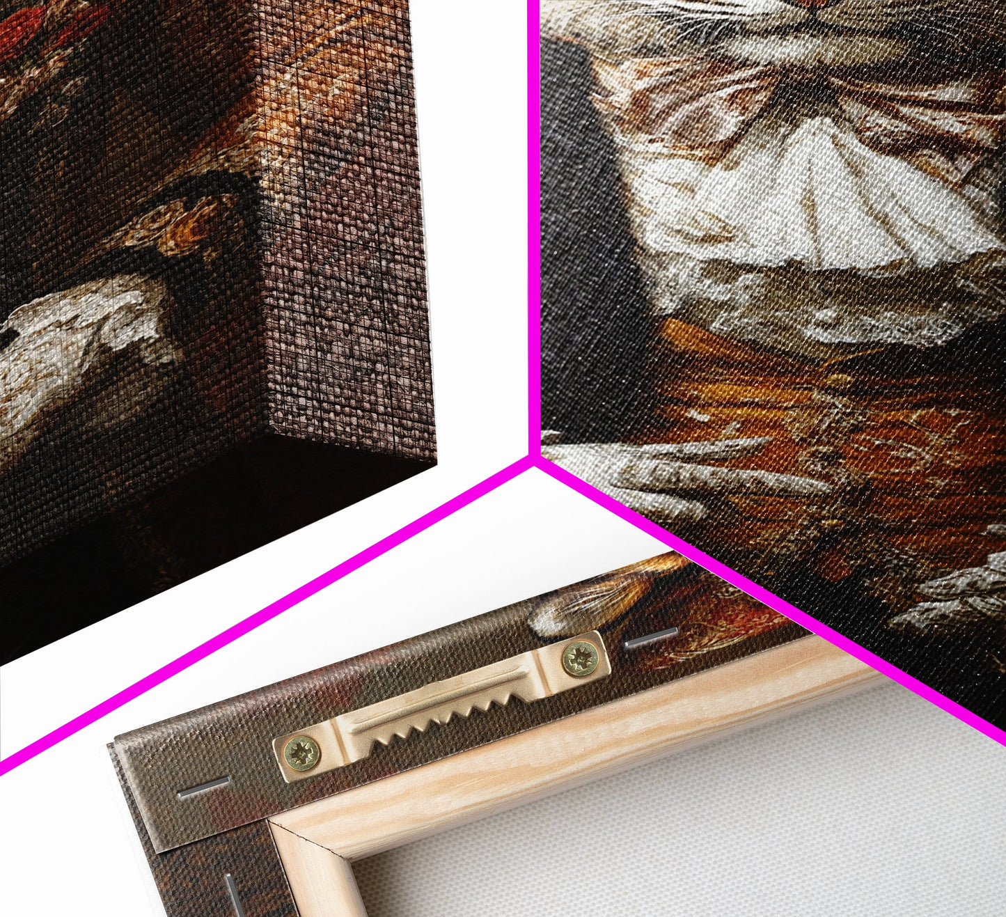 The Dapper Tiger Gentleman Portrait Framed Canvas Print, Whimsical Home Decor, Eclectic Decor, Kitsch Wall Art, Preppy Wall Art, Glam Decor