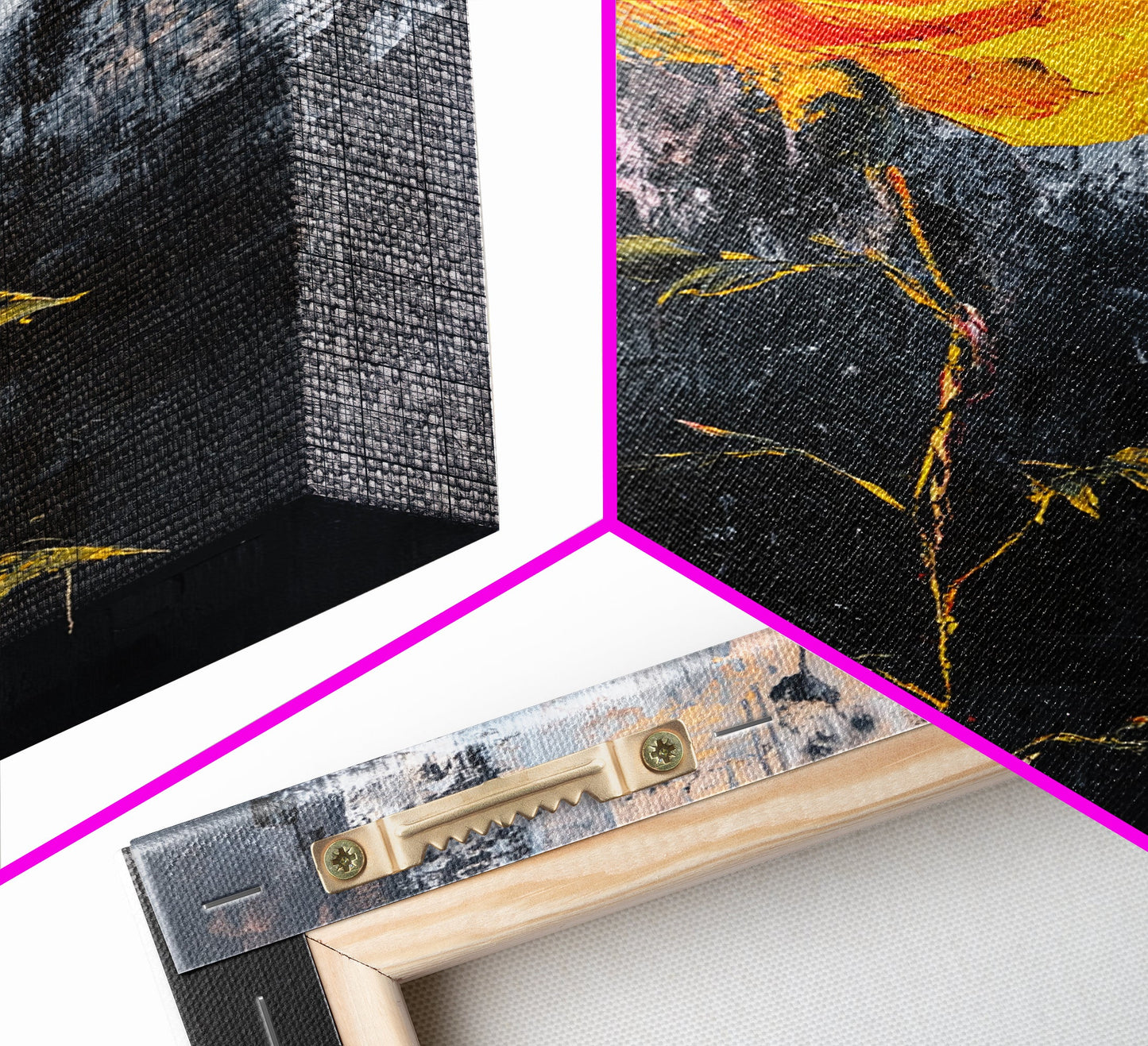 Abstract Painting Print of a Yellow Rose, Framed Canvas, Wood Framed Art, Modern Farmhouse Decor, Rose Painting, Rose Art