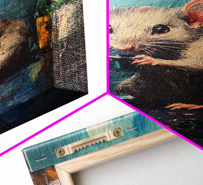 This Rat Has a Problem! Framed Canvas Print