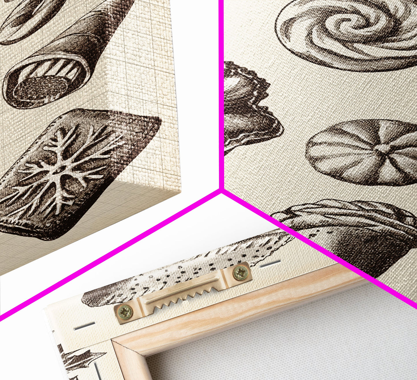 Cute Christmas Cookies Canvas Print - Framed Canvas - Minimalist Christmas Art - Boho Christmas Art - Rustic Christmas Art