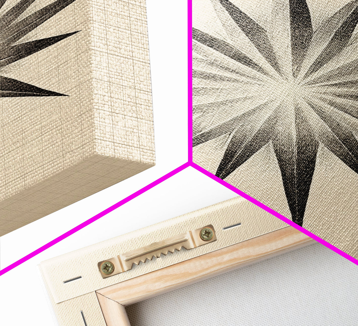 The North Star Canvas Print - Framed Canvas - Minimalist Christmas Art - Boho Christmas Art - Rustic Christmas Art