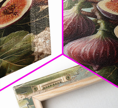 Fig Oil Painting Print In A Frame, Small Kitchen Art, Kitsch Kitchen, Eclectic Art, Fig Painting, Dining Room Decor, Kitchen Wall Art, Kitchen Decor