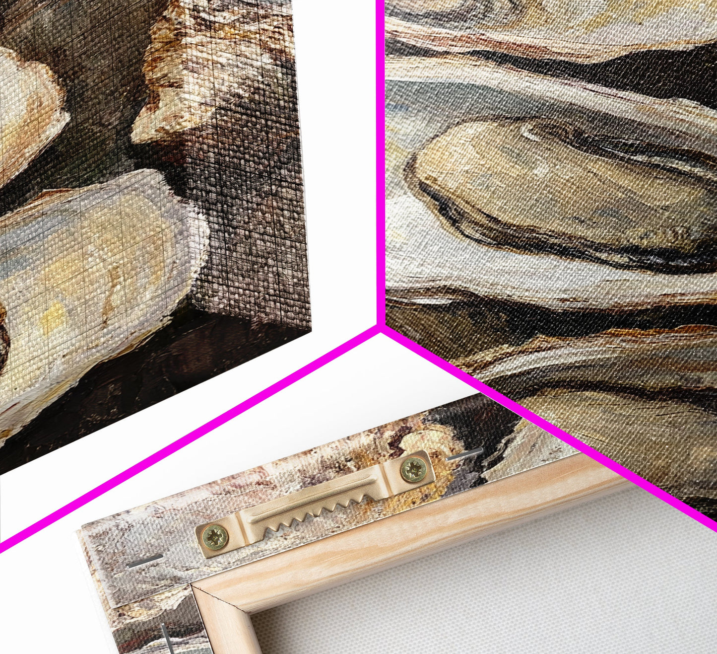 Oyster Painting Print, Oyster Shell Painting, Oyster Art, Kitchen Food Wall Art, Kitsch Kitcen Decor, Eclectic Home Decor, Kitchen decoration