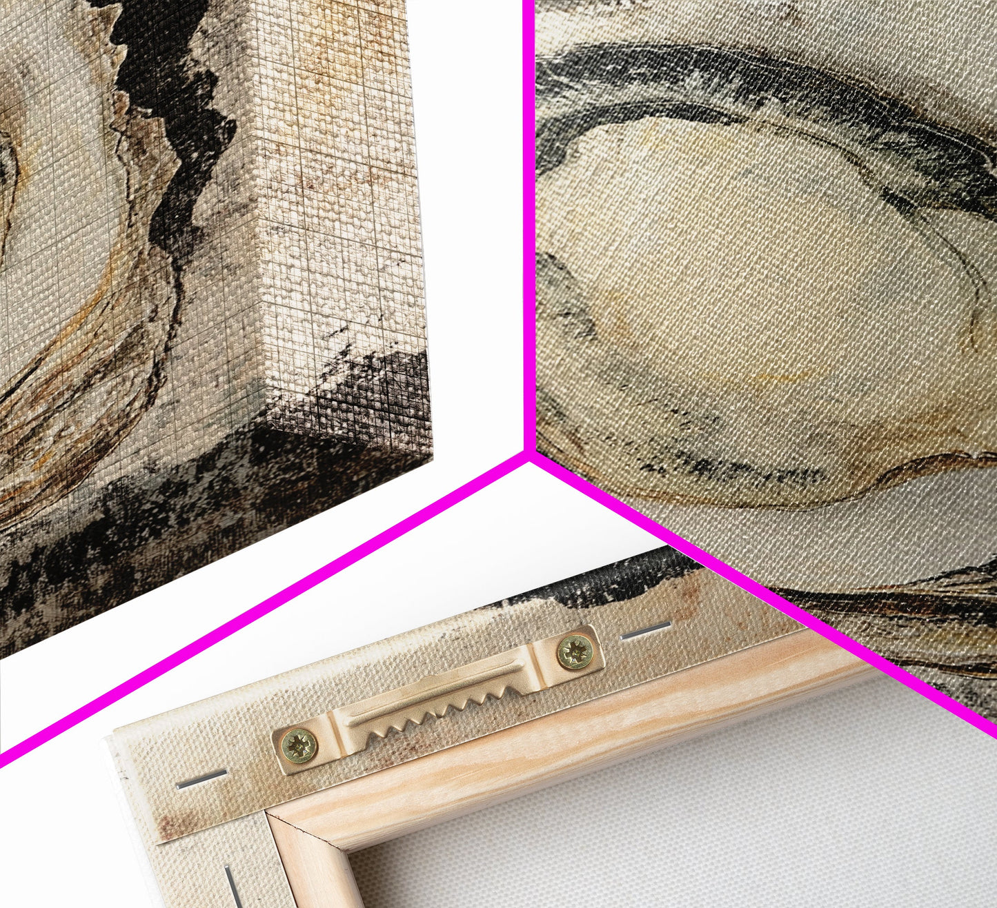 Oyster Painting Print Coastal Watercolor Wall Art Sea Shell Print Minimalist Poster Oyster Shell Painting Oyster Shell Art