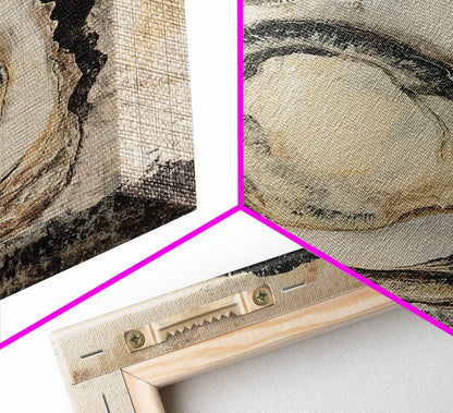 Oyster Painting Print Coastal Watercolor Wall Art Sea Shell Print Minimalist Poster Oyster Shell Painting Oyster Shell Art