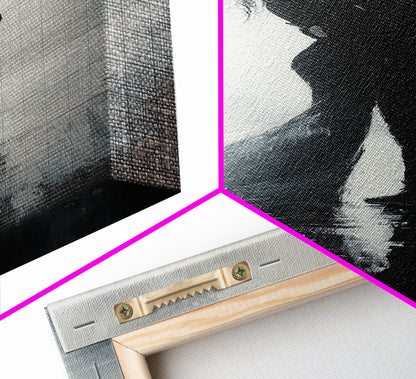 Oil Painting Print Of a Couple Dancing, Wood Framed Wall Art, Wedding Gift Idea, Wedding Decoration, Couple Dancing Art, Couple Painting