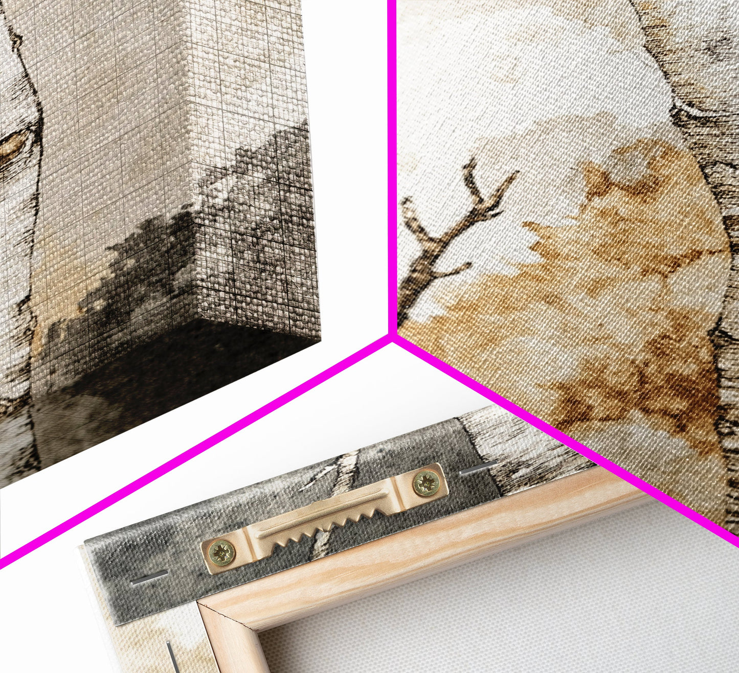 Ready To Hang Birch Tree Forest Painting Print Aspen Trees Painting Wall Art Wabi Sabi Modern Home Decor Minimalist Wabi Sabi Painting