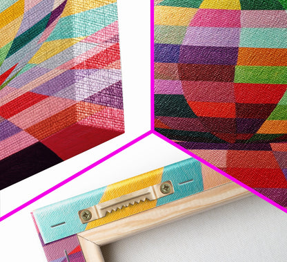 Abstract Disco Ball Painting Canvas Print, Wood Framed Art, Original Art, Disco Ball Art, Disco Ball Poster, Rainbow Disco Ball