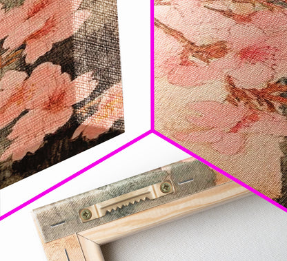 Skaura Tree Canvas Wall Art, Sakura Cherry Blossoms Canvas Print Ready To Hang, Japanese Style Art, Cherry Blossom Painting