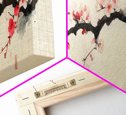 Japanese Wall Decor Landscape Print - Cherry Blossoms Painting - Japanese Minimalism Wall Art - Floral Home Decor - Flower Painting